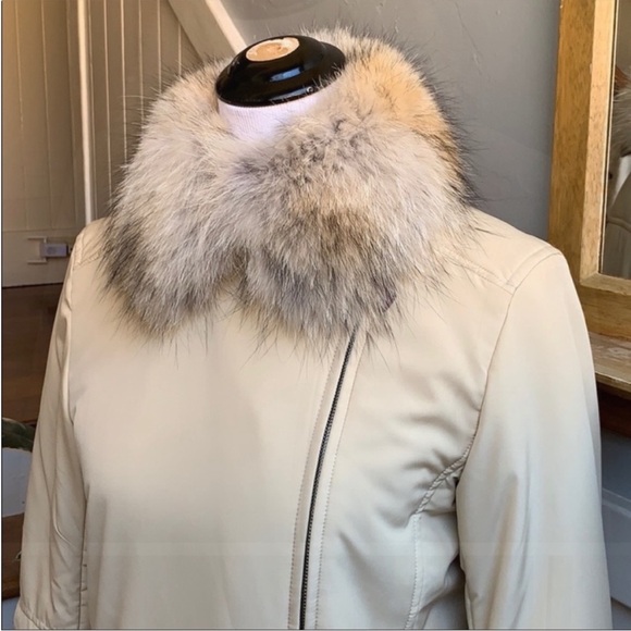 Ralph Lauren Black Label Fur Collar Puff Jacket in Tan - Picture 7 of 14